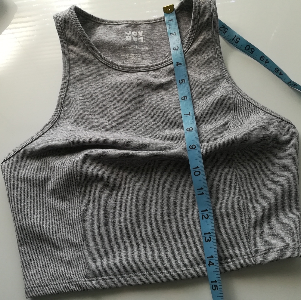 Joylab light grey gray high neck sport bra medium - Picture 4 of 9